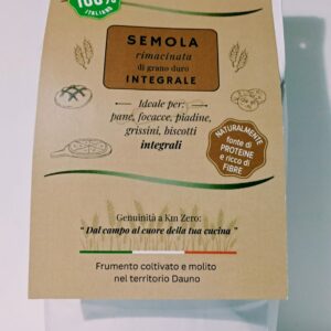 Semola rimacinata di grano duro integrale