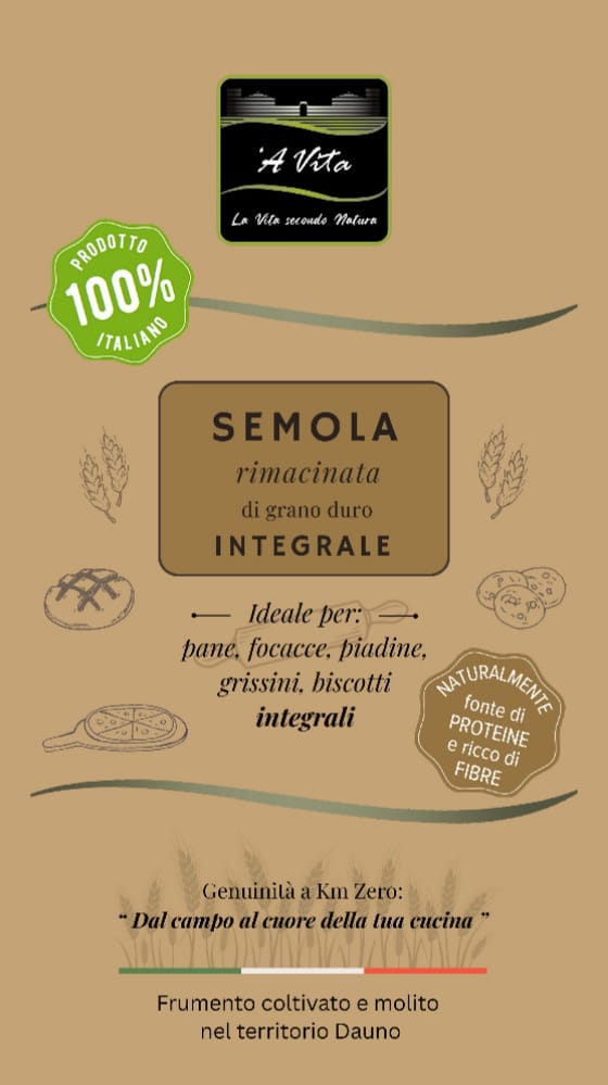 Semola rimacinata di grano duro integrale - immagine 4