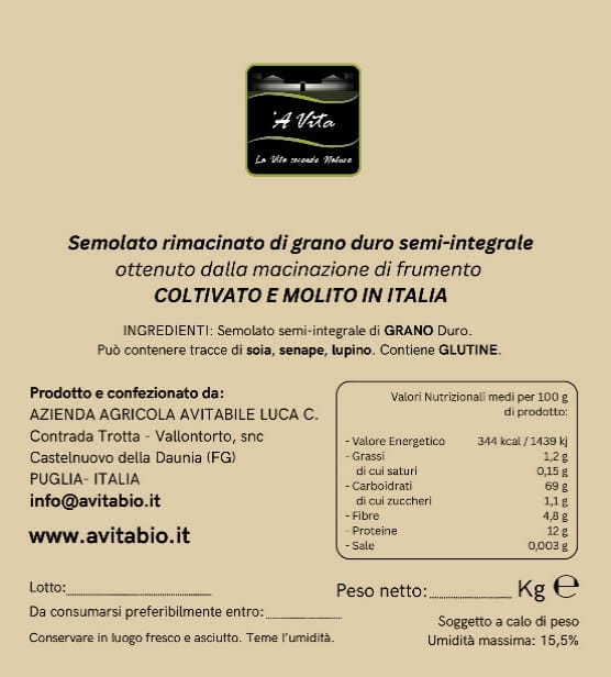 Semolato rimacinato di grano duro - immagine 5